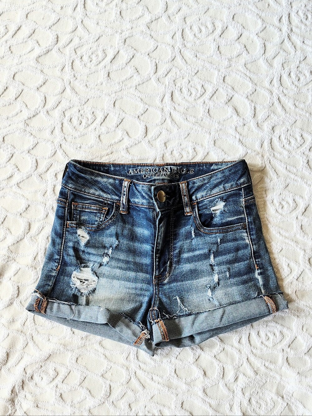 American Eagle Hi Rise Shortie Shorts 0